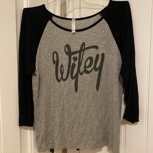 Grey and black Wifey t-shirt